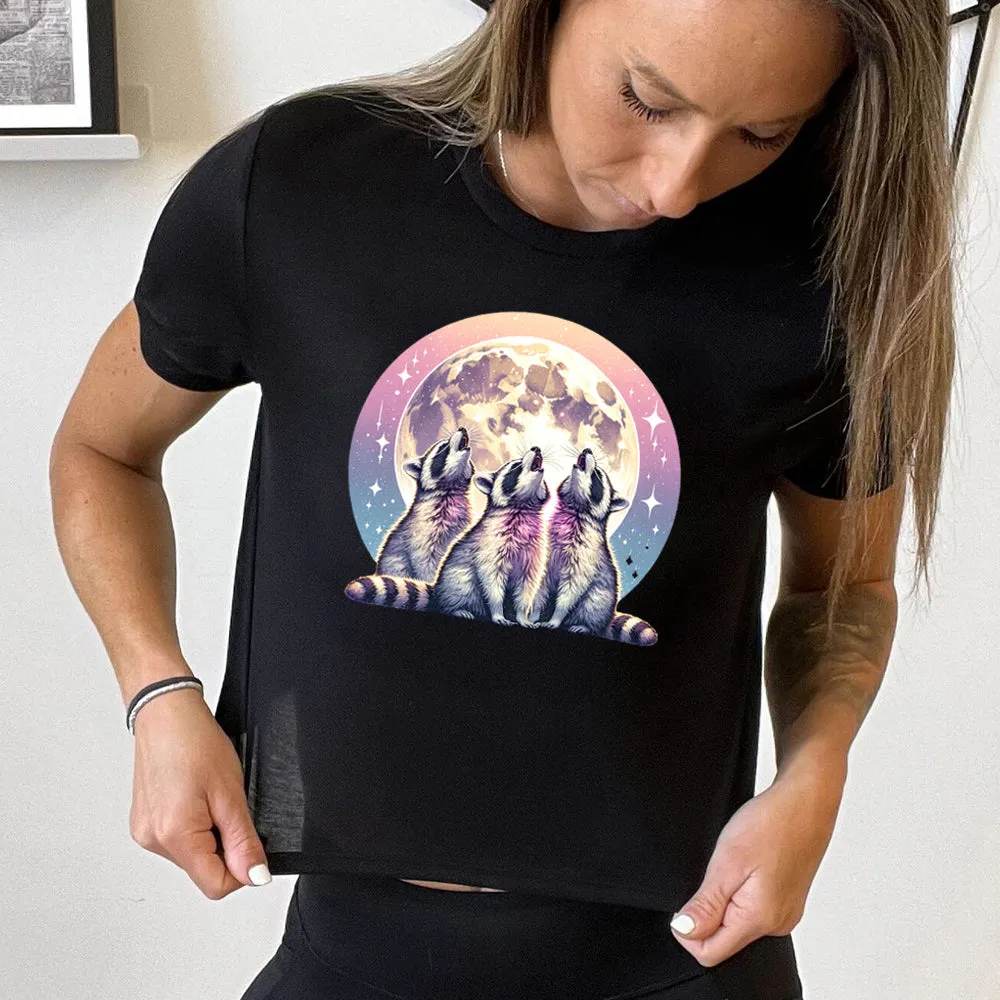 Raccoon Moon Cropped Tee