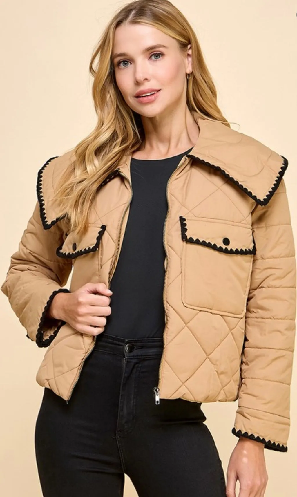 Tawny quilted jacket